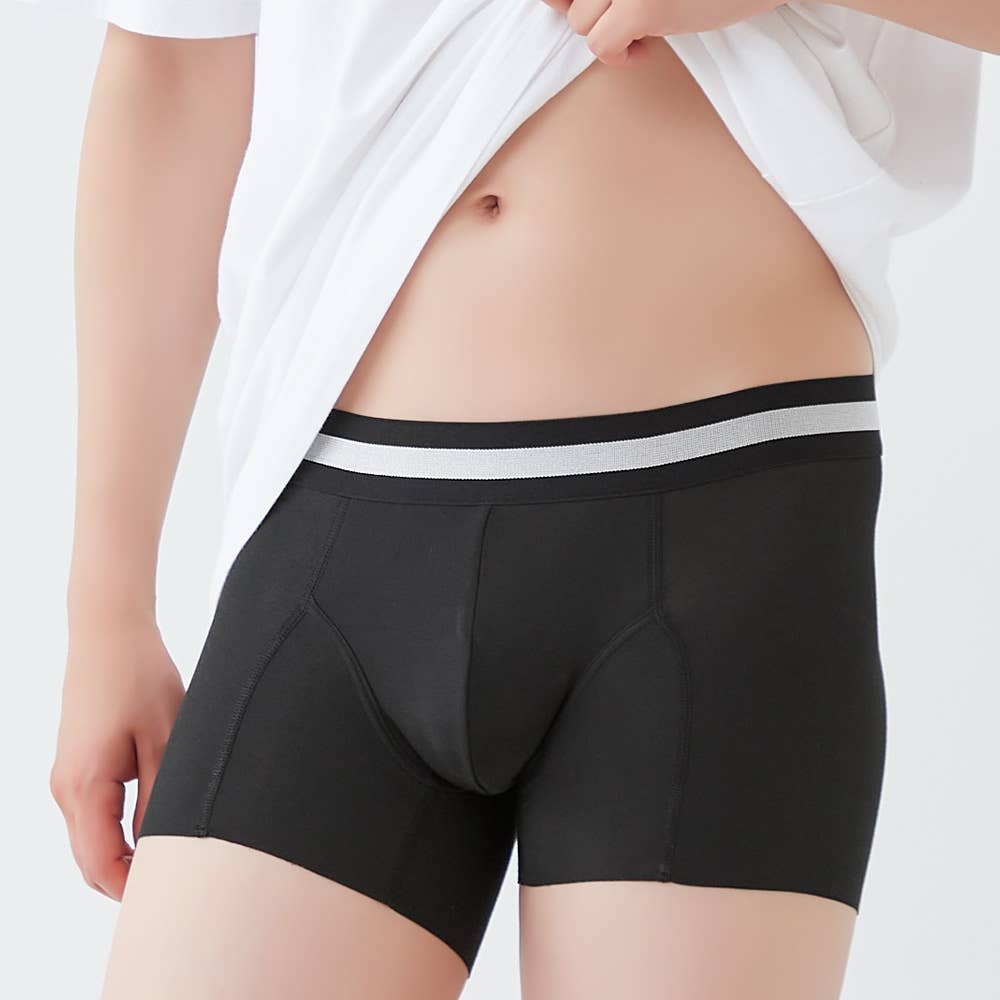 【イケオジパンツ(尿じみ対応)】裾長めボクサーパンツ（前とじ）【SALE】